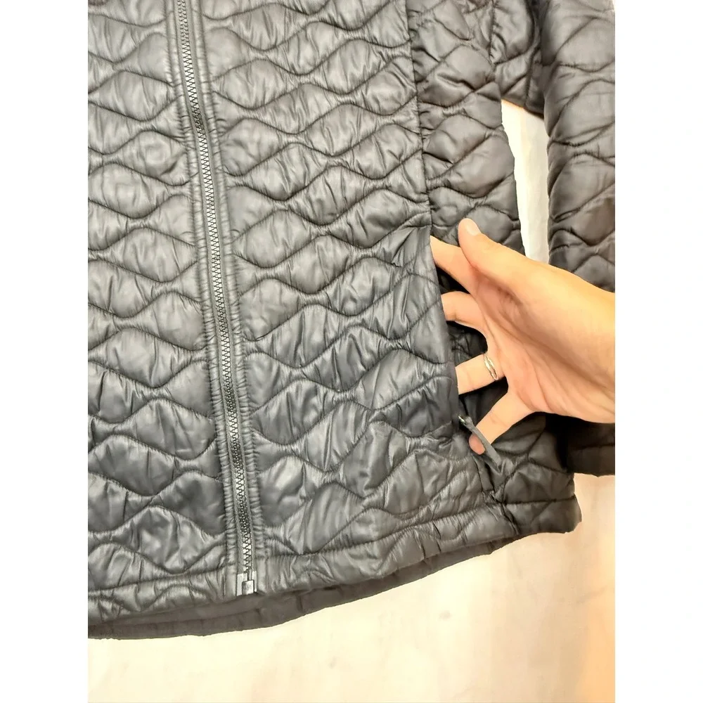 NORTH FACE Girls XL 18 Black Quilted Thermoball Packable Full Zip Jacket TT9
